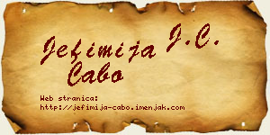 Jefimija Cabo vizit kartica
